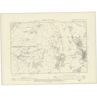 1901 Map of Gloucestershire LXIII.NW, 1903 Print