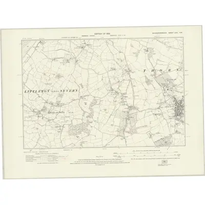 1919 Map of Gloucestershire LXIII.NW, 1923 Print