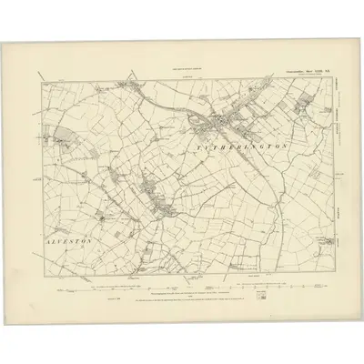 1879 Map of Gloucestershire LXIII.SE, 1886 Print