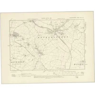 1901 Map of Gloucestershire LXIII.SE, 1903 Print