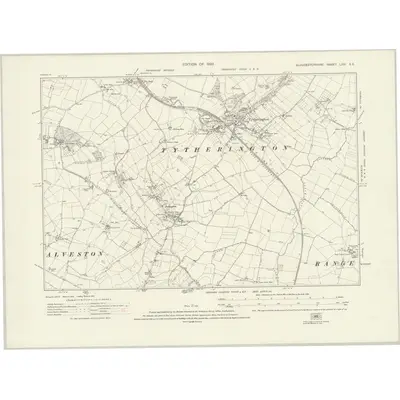 1919 Map of Gloucestershire LXIII.SE, 1923 Print