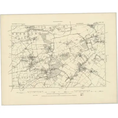 1879 Map of Gloucestershire LXIII.SW, 1886 Print