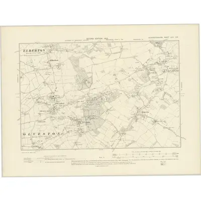1901 Map of Gloucestershire LXIII.SW, 1903 Print