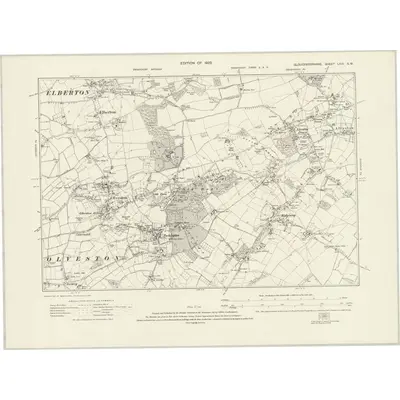 1919 Map of Gloucestershire LXIII.SW, 1923 Print