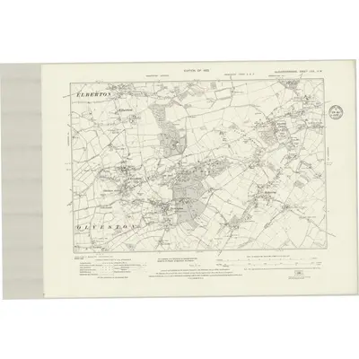 1919 Map of Gloucestershire LXIII.SW, 1935 Print