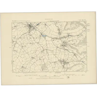 1881 Map of Gloucestershire LXIV.NE, 1886 Print