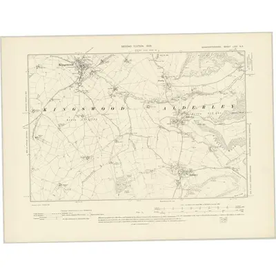 1901 Map of Gloucestershire LXIV.NE, 1903 Print