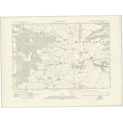1919 Map of Gloucestershire LXIV.SE, 1923 Print