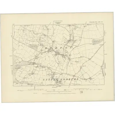 1881 Map of Gloucestershire LXIX.NE, 1886 Print