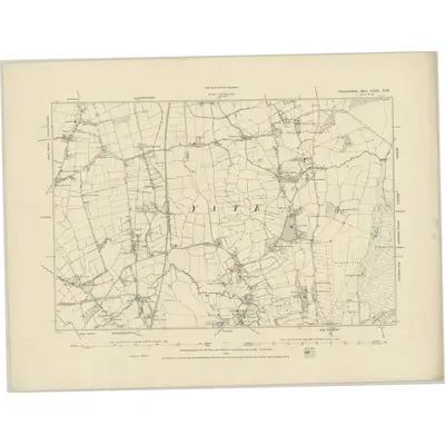 1879 Map of Gloucestershire LXIX.NW, 1886 Print