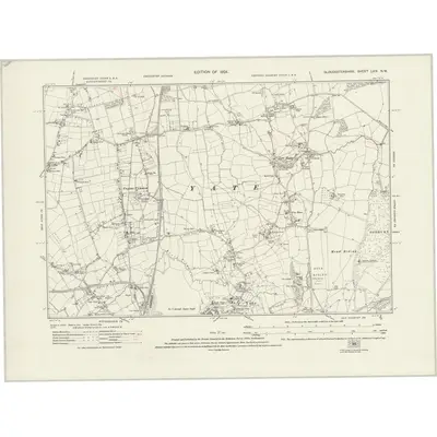 1919 Map of Gloucestershire LXIX.NW, 1924 Print