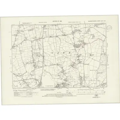 1919 Map of Gloucestershire LXIX.NW, 1937 Print