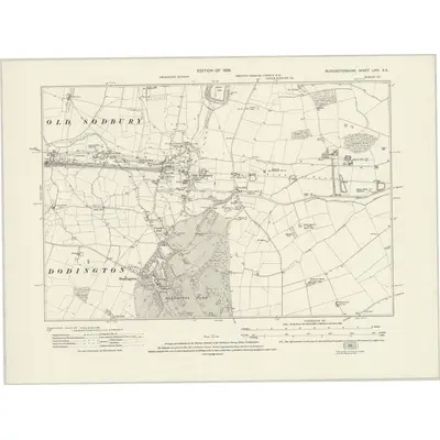 1919 Map of Gloucestershire LXIX.SE, 1924 Print