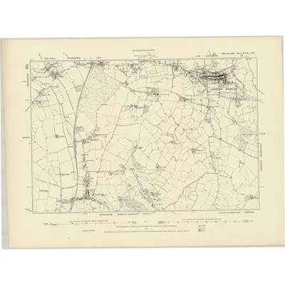 1879 Map of Gloucestershire LXIX.SW, 1886 Print
