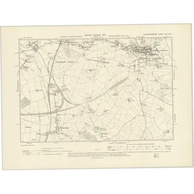 1901 Map of Gloucestershire LXIX.SW, 1903 Print