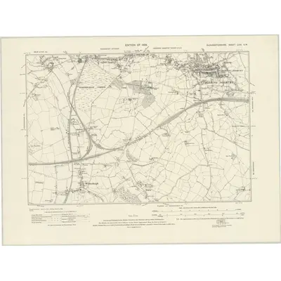 1919 Map of Gloucestershire LXIX.SW, 1924 Print