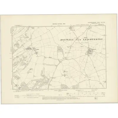 1901 Map of Gloucestershire LXV.NW, 1903 Print