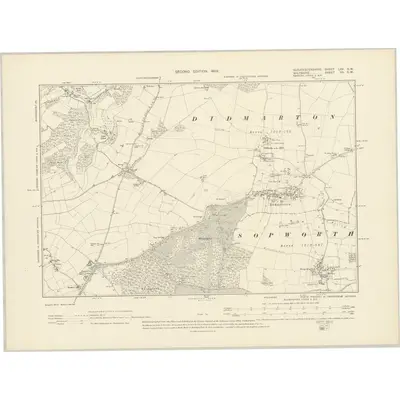 1899 Map of Gloucestershire LXV.SW, 1903 Print