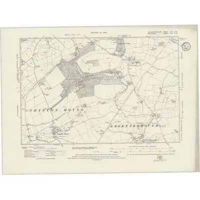 1919 Map of Gloucestershire LXVI.NW, 1934 Print