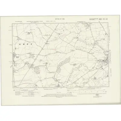 1919 Map of Gloucestershire LXVI.SW, 1924 Print