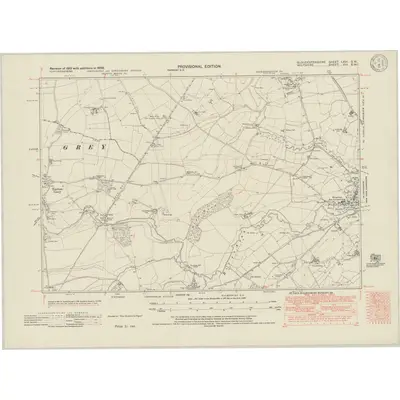 1938 Map of Gloucestershire LXVI.SW, 1948 Print