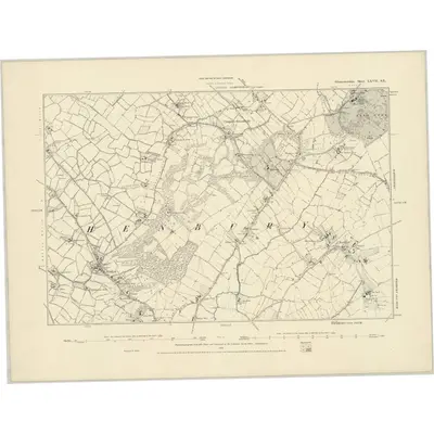 1880 Map of Gloucestershire LXVII.SE, 1886 Print