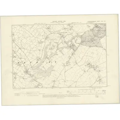 1901 Map of Gloucestershire LXVII.SE, 1903 Print