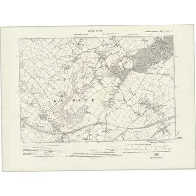 1912 Map of Gloucestershire LXVII.SE, 1921 Print