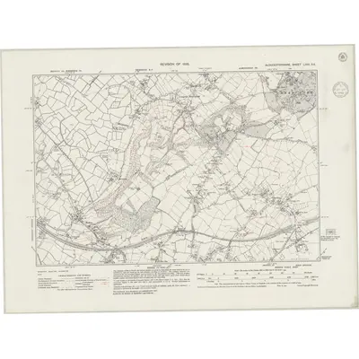 1935 Map of Gloucestershire LXVII.SE, 1942 Print