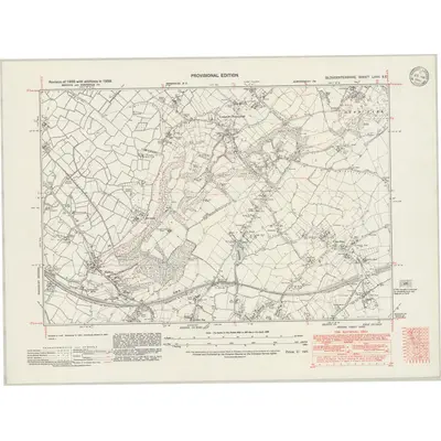 1938 Map of Gloucestershire LXVII.SE, 1946 Print