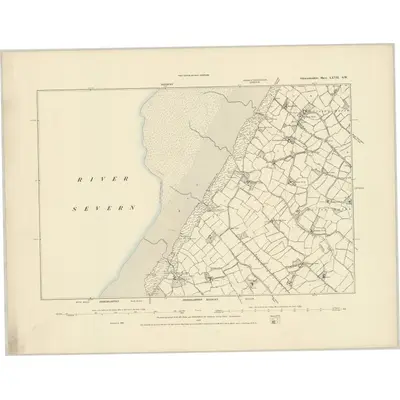 1880 Map of Gloucestershire LXVII.SW, 1887 Print