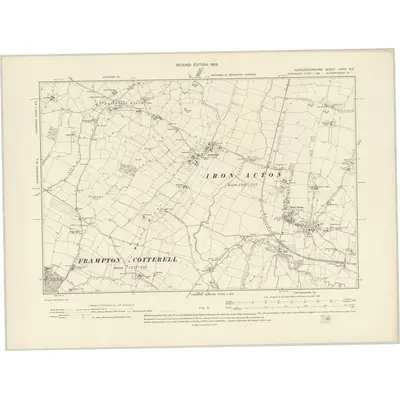 1901 Map of Gloucestershire LXVIII.NE, 1903 Print