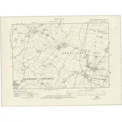 1916 Map of Gloucestershire LXVIII.NE, 1921 Print