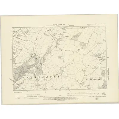 1900 Map of Gloucestershire LXVIII.NW, 1903 Print