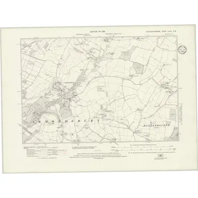 1916 Map of Gloucestershire LXVIII.NW, 1934 Print