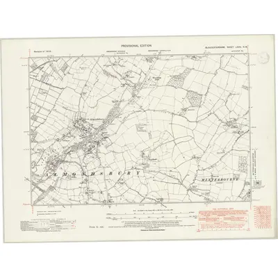 1916 Map of Gloucestershire LXVIII.NW, 1947 Print