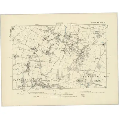 1879 Map of Gloucestershire LXVIII.SE, 1886 Print