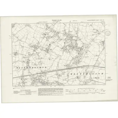 1935 Map of Gloucestershire LXVIII.SE, 1939 Print