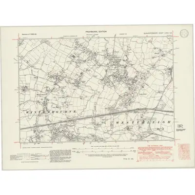 1935 Map of Gloucestershire LXVIII.SE, 1947 Print