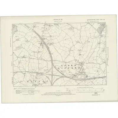 1912 Map of Gloucestershire LXVIII.SW, 1921 Print