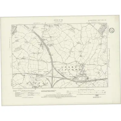 1912 Map of Gloucestershire LXVIII.SW, 1935 Print