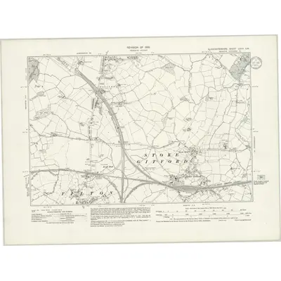 1935 Map of Gloucestershire LXVIII.SW, 1939 Print