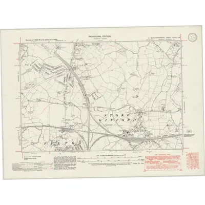 1938 Map of Gloucestershire LXVIII.SW, 1946 Print