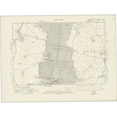 1919 Map of Gloucestershire LXX.NW, 1923 Print