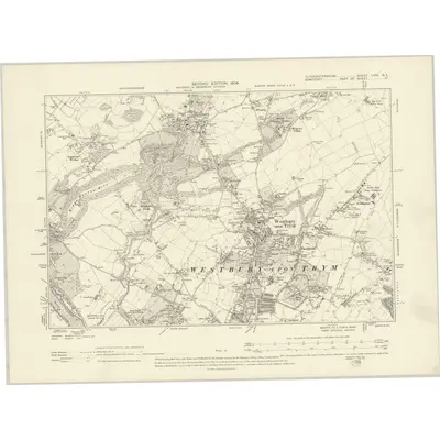 1901 Map of Gloucestershire LXXI.NE, 1904 Print