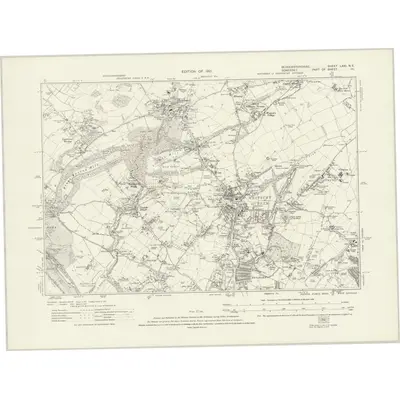 1912 Map of Gloucestershire LXXI.NE, 1921 Print