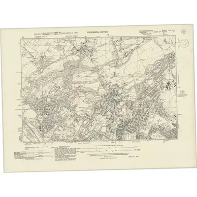 1938 Map of Gloucestershire LXXI.NE, 1944 Print