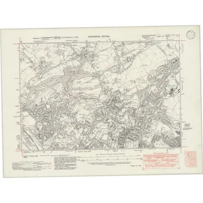 1938 Map of Gloucestershire LXXI.NE, 1946 Print