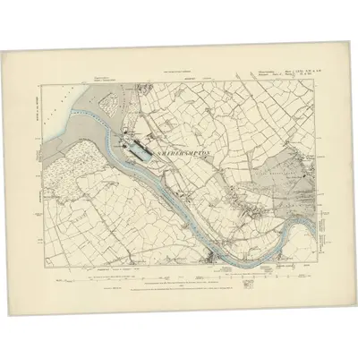 1880 Map of Gloucestershire LXXI.NW & SW, 1887 Print