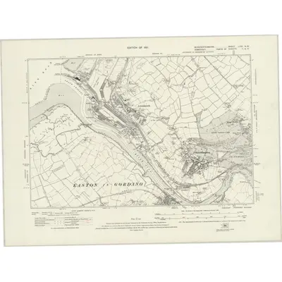 1912 Map of Gloucestershire LXXI.NW, 1921 Print